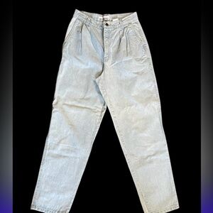 1980’s mom jeans high waist acid wash blue jeans size 12 28 waist white Stag